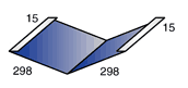 Планка ендовы нижняя 298*298*2000 с цинковым покрытием
